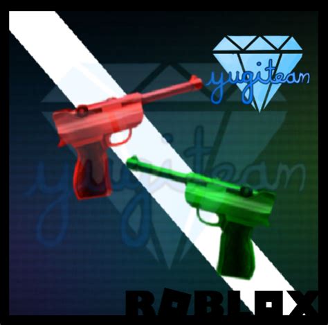 Roblox Murder Mystery 2 Mm2 Red And Green Luger Set Godly Gun Fast