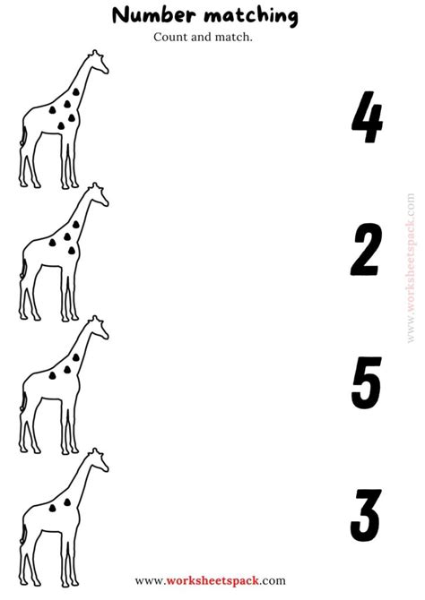 Number Matching Printables Worksheets Pdf Counting Egg Elephant Emu