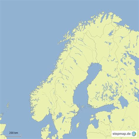 Stepmap Norwegen Schweden Landkarte Für Deutschland