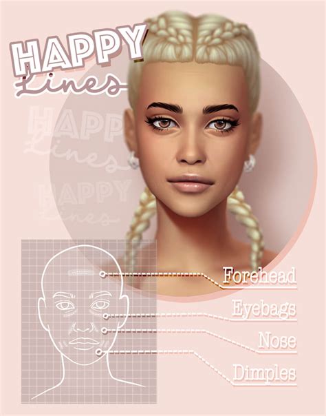 Sims 4 Happy Lines Skin Overlay The Sims Book