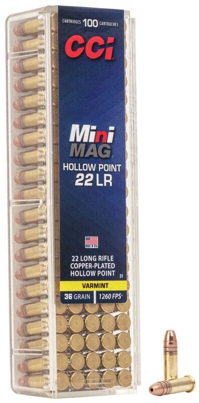 Cci 0031 Mini Mag High Velocity 22 Lr 36 Gr Copper Plated Hollow Point