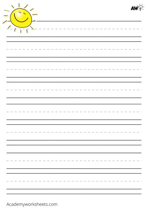 Lined Paper For Kids Activity Shelter Lined Paper Printable Gambaran