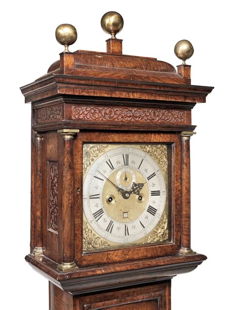 Bonhams A Fine Late 17th Century Burr Walnut Veneered And Feather Banded Longcase Clock Daniel