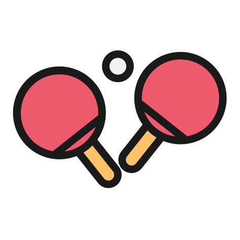 Table Tennis Generic Outline Color Icon