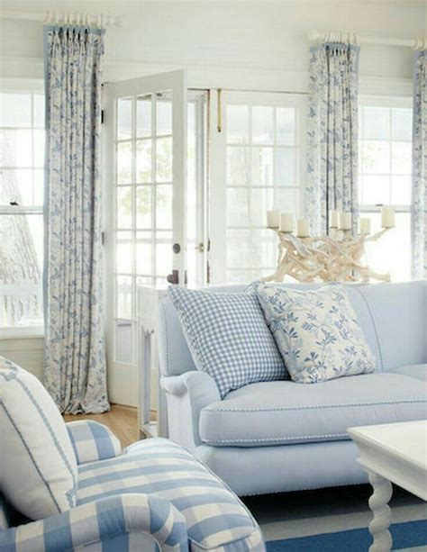 Pin By Pinner On Bluebird Cottage ♡ Blue And White Living Room