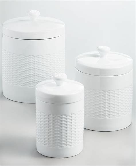 Martha Stewart Collection Set Of 3 Basketweave Canisters Created For