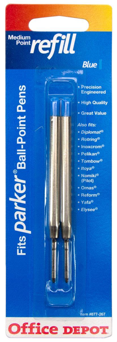 Penatia Office Depot 877267 Medium Point Blue Refill 10 Mm