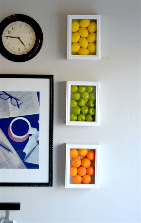 Colorful Kitchen Wall Art With Fake Fruits