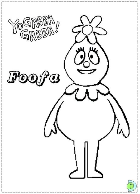 yo gabba gabba coloring pages free coloring pages