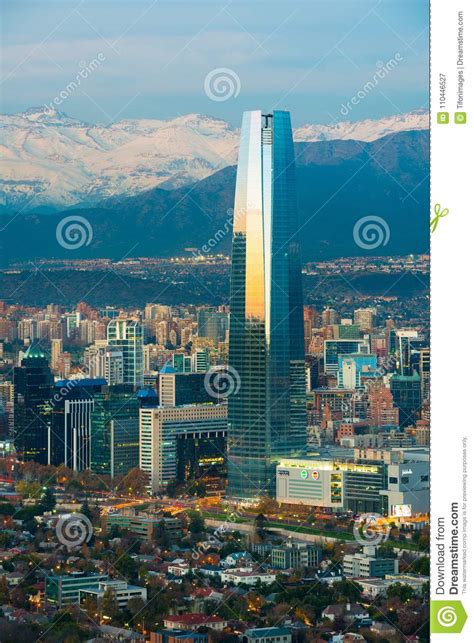 Panoramic View Of Providencia And Las Condes Districts