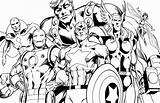 Coloring Superhero Avengers sketch template