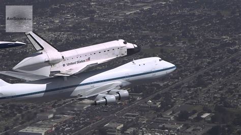 Space Shuttle Endeavour Flys Over La On The Back Of Boeing 747