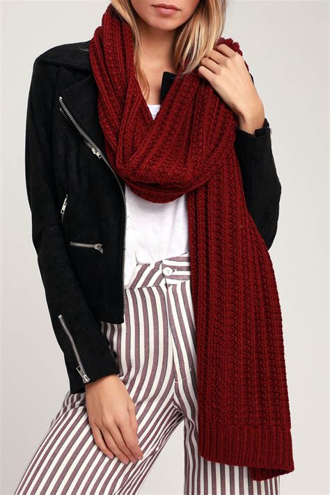 Shop pants for women at american eagle and find your new favorite. Cute Burgundy Scarf - Burgundy Knit Scarf - Chunky Knit ...