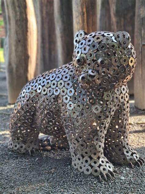 Scrap Metal Lion Sculpture Statue Animals Art Art Background