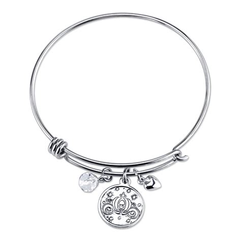 Little Luxuries Stainless Steel Catch Bangle With Silver Plated