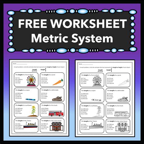 Metric System Worksheets And Conversion Chart King Henry