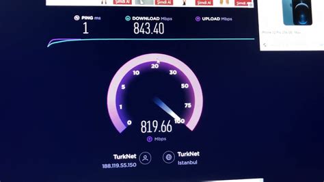 TurkNet GigaFiber Hız Testi 1000 Mbps Davet Kodum ADG50VD75IIK YouTube