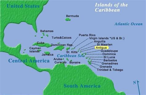 Antigua On World Map