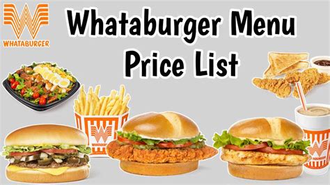Whataburger Menu Price List 2024 Usa Updated