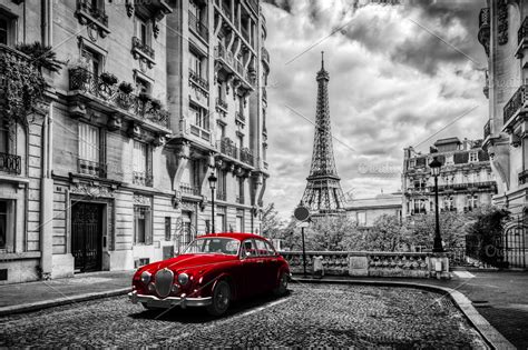 Artistic Paris In Black And White High Quality Architecture Stock