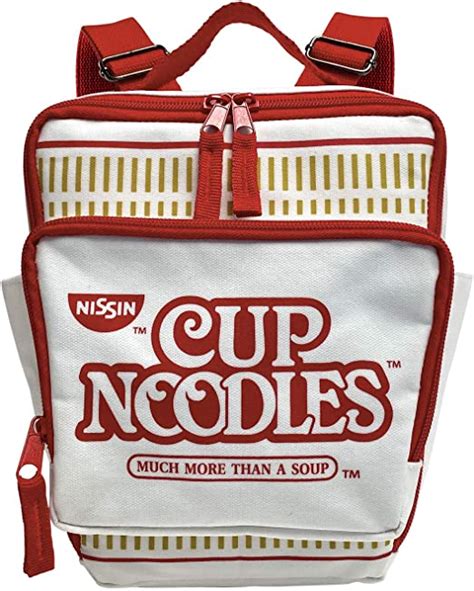 Nissin Cup Noodles Cup Noodles Mini Backpack Redwhite 7”w X 8”h X 3