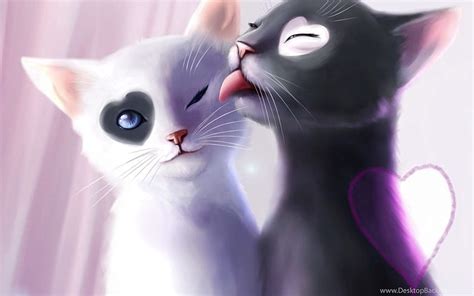 Lovely Anime Cat Couples Tec Background Hd Wallpaper Pxfuel