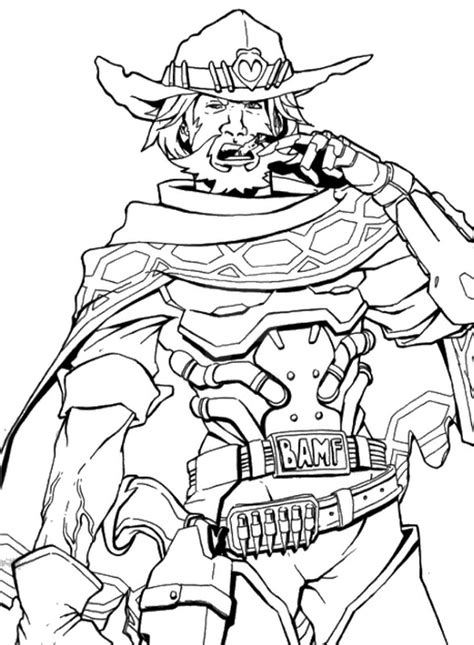 Coloriage Overwatch Mccree