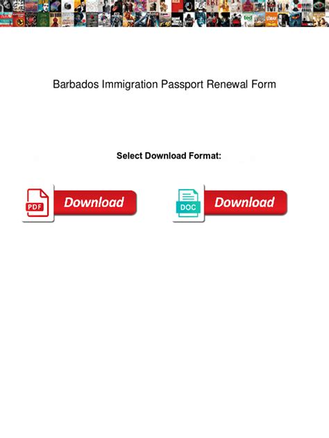 Fillable Online Barbados Immigration Passport Renewal Form Barbados