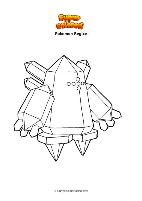 Regice Pokemon Coloring Page For Kids Free Pokemon Printable Coloring