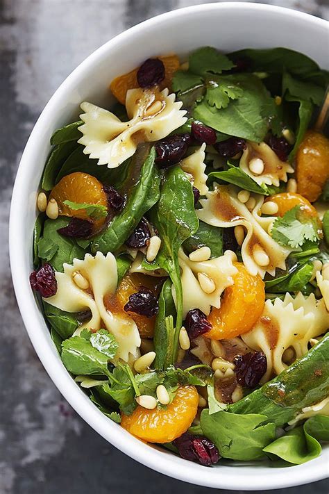 Or, serve dressing on the side. Mandarin Pasta Spinach Salad with Teriyaki Dressing ...