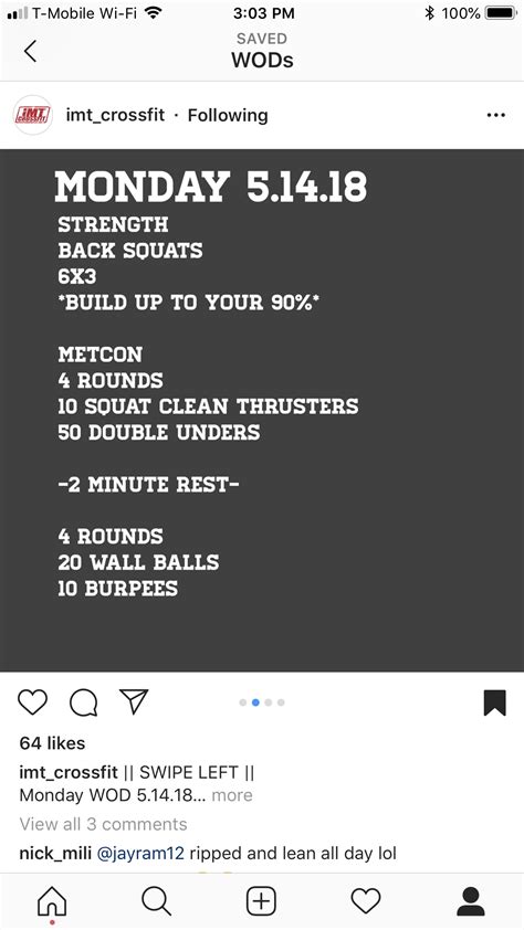 Pin By Erica Gadelmeyer On Crossfit Wods Wod Workout Daily Exercise