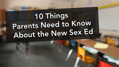 Things Parents Need To Know About The New Sex Ed Youtube