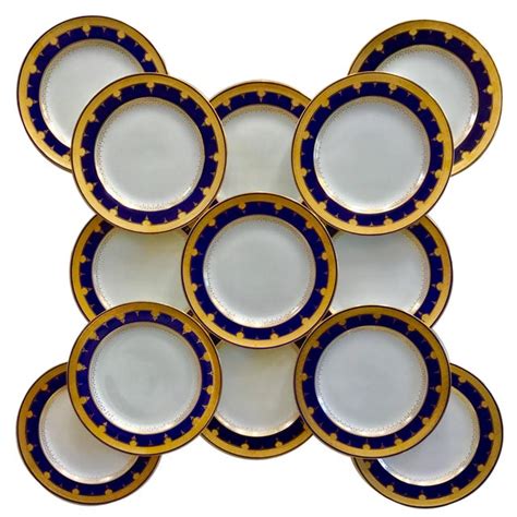 Cobalt Blue Dinner Plates Set Of 12 Chairish