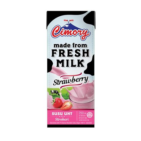 Cimory Uht Milk Strawberry Ml Shopee Indonesia