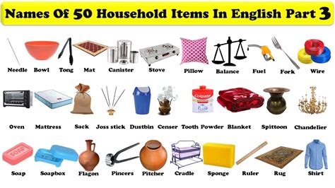 Household Items In English With Pdf English Vocabulary