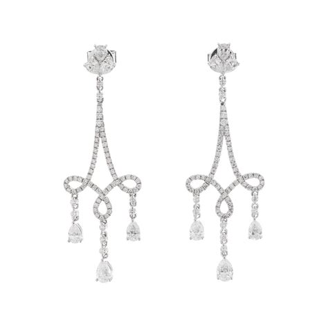 Diamond Chandelier Dangle Earrings New York Jewelers Chicago