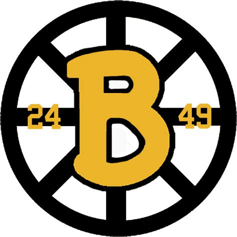 Boston Bruins Primary Logo 1949 Spoked B With 24 And 49 For Bruins
