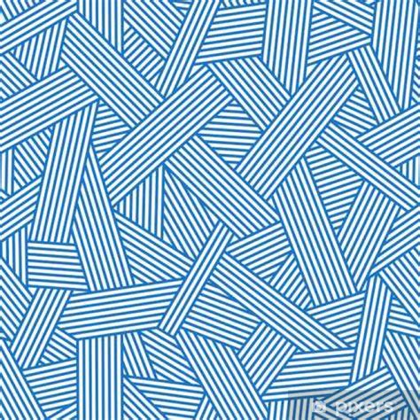 Blue Geometric Background Line Design Seamless Pattern