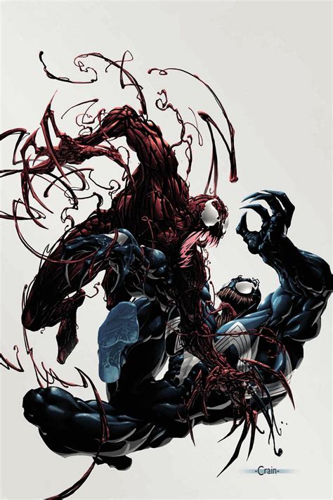 Venom Vs Carnage By Clayton Crain Rspiderman