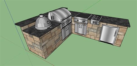 Outdoor Kitchen Gazebo 3d Model Sketchup Instant Download
