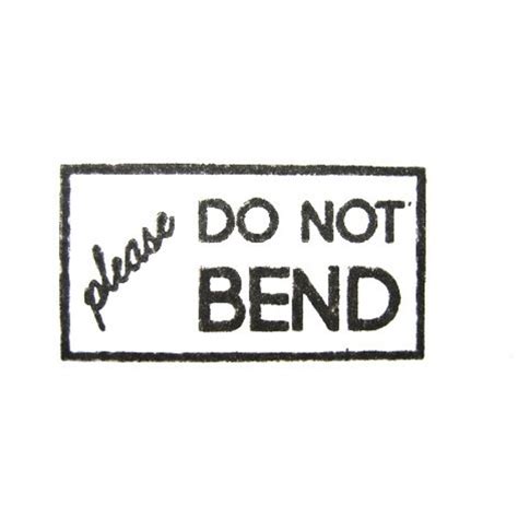Items Similar To Do Not Bend Stamp Custom Rubber Stamp Post Stamp