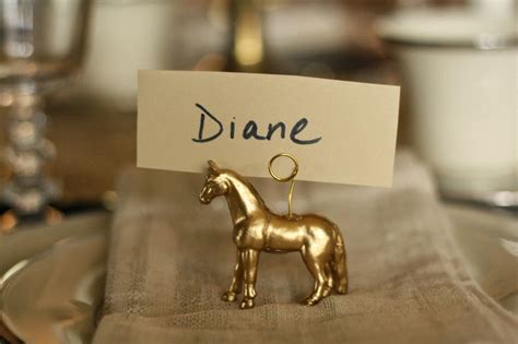 Dare To Diy Entertain Diy Gold Horse Place Card Holders