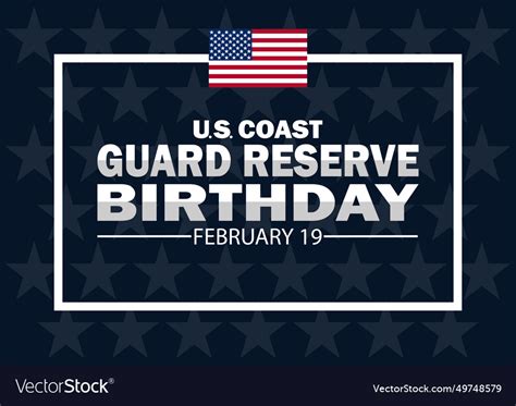 Us Coast Guard Reserve Birthday Royalty Free Vector Image