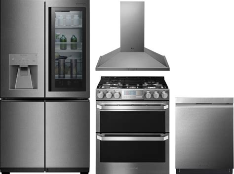 Lg Lgreradwrh103 4 Piece Kitchen Appliances Package With French Door
