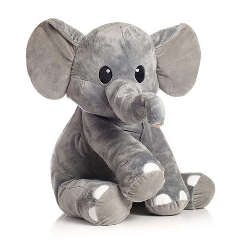 Grey Jumbo Elephant Soft Stuffed Sitting Animal Plush T Toy China
