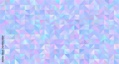 Seamless Holographic Gradient Triangle Vector Pattern Iridescent