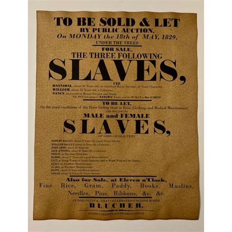 Sold Price Dated 1829 Black Americana “slave Auction” Notice Poster February 3 0119 730 Pm Est