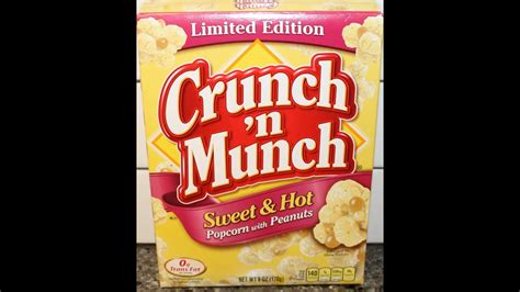 Crunch ‘n Munch Sweet And Hot Popcorn With Peanuts Review Youtube