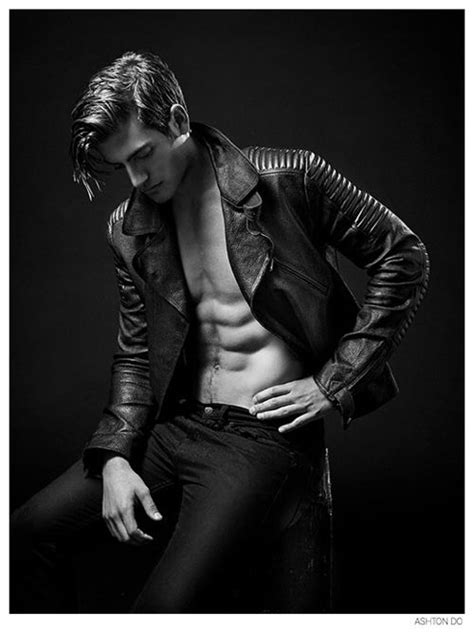 justin hopwood poses in leather for new photos by ashton do photography poses for men fashion