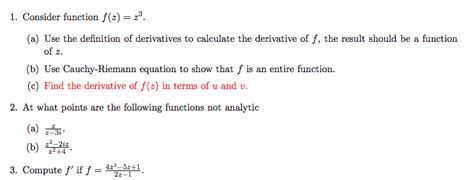 solved consider function f z z 3 use the definition of